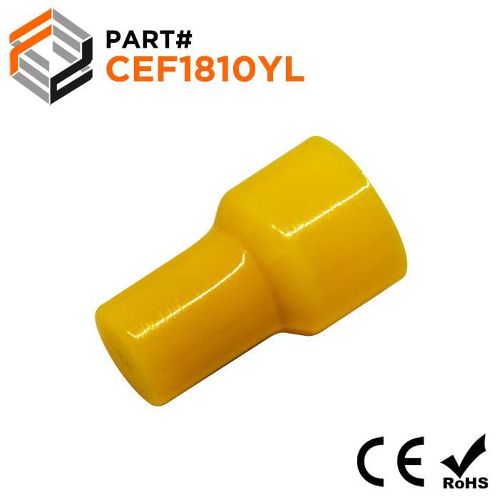 CEF1810YL - 18 to 10 AWG Closed End Connector Crimp Caps, Yellow, 100 Pieces