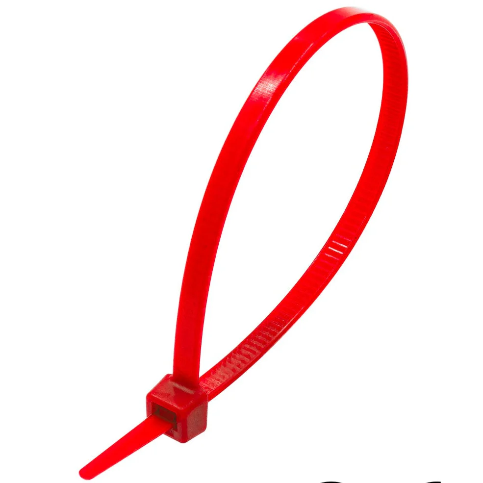 CTM100RD - 4" Miniature Cable Ties, 18-lb Tensile Strength, Red, 100 Pieces