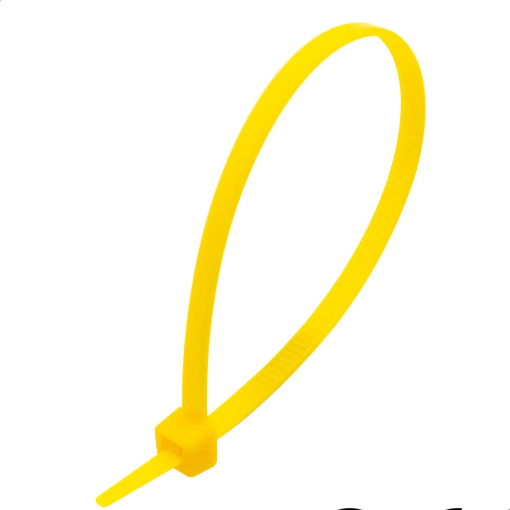 CTM100YL - 4" Miniature Cable Ties, 18-lb Tensile Strength, Yellow, 100 Pieces
