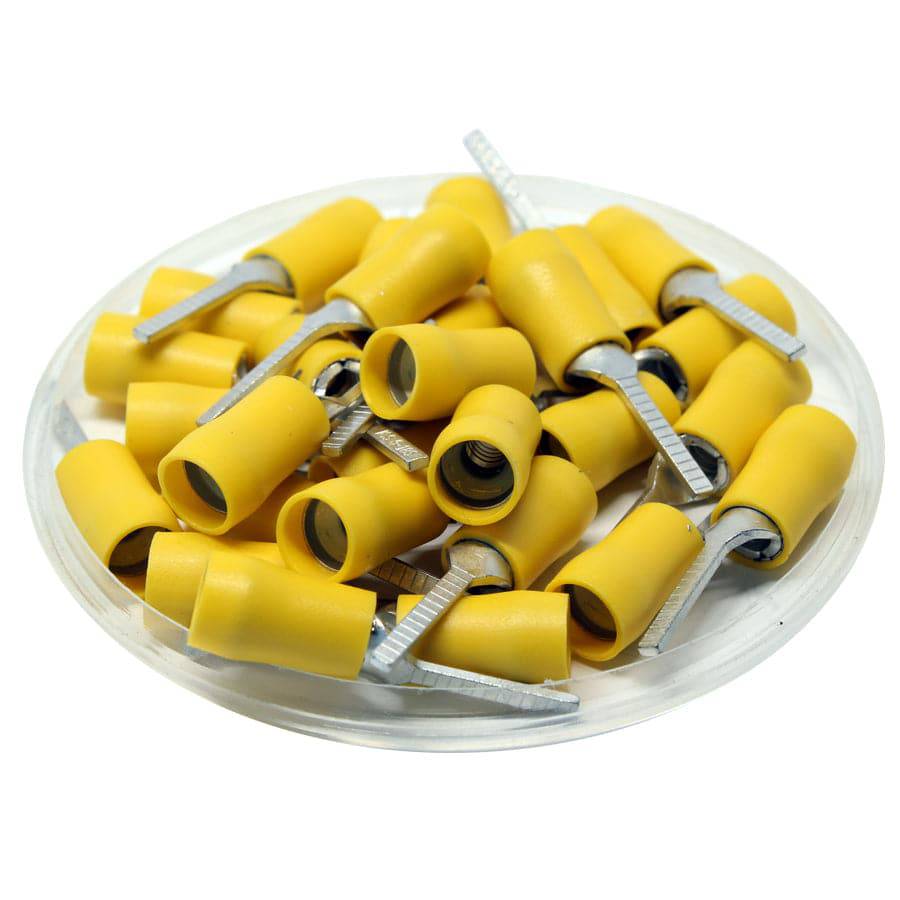 DBDS5-18 - Vinyl Insulated Flat Blade Terminal - Double Crimp - 12-10 AWG - Yellow