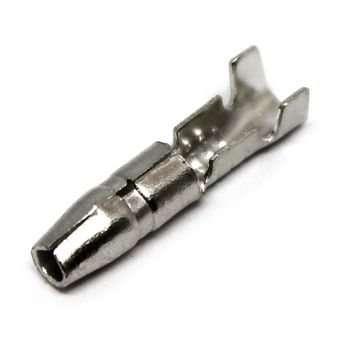 DJ211-3.5A-T - 22 to 20 AWG Open Barrel Bullet Connectors, Male, Tin Plated Brass, 0.14" Tab, 100 Pieces