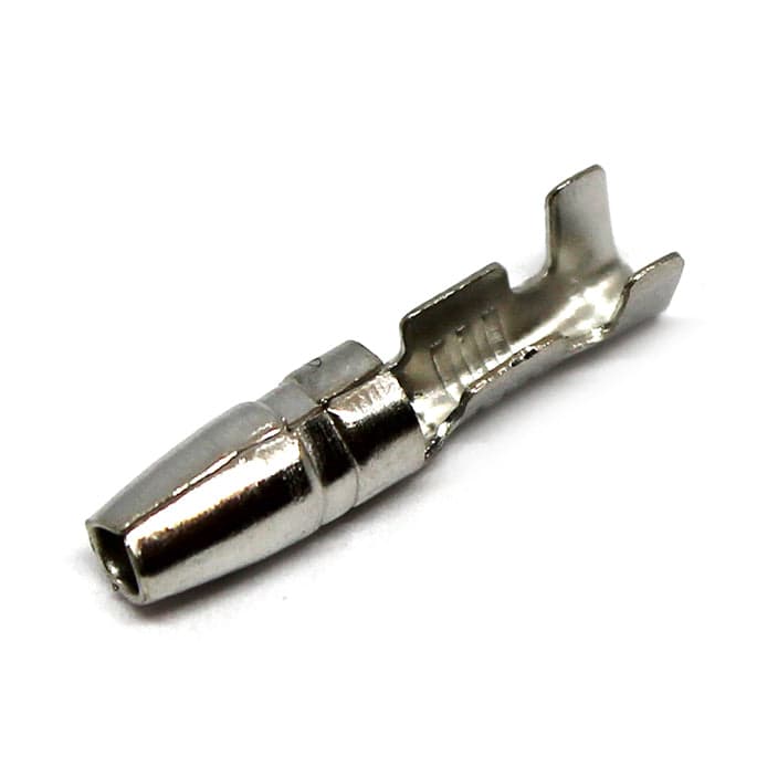 DJ211-4A-T - 22 to 20 AWG Open Barrel Bullet Connectors, Male, Tin Plated Brass, 0.16" Tab, 100 Pieces