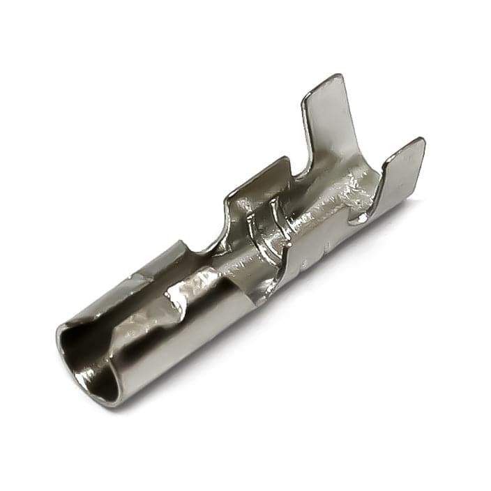 DJ221-4C-T - 16 to 14 AWG Open Barrel Bullet Connectors, Female, Tin Plated Brass, 0.187" Tab, 100 Pieces