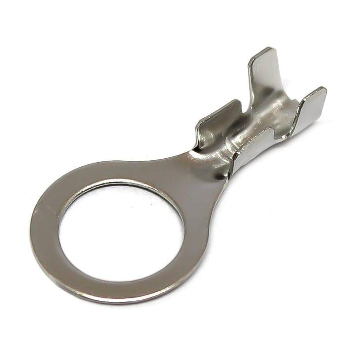 DJ4311-8.2B-T - 18 to 16 AWG Ring Terminals, 5/16" Stud, Tin Plated Brass, Open Barrel, 100 Pieces