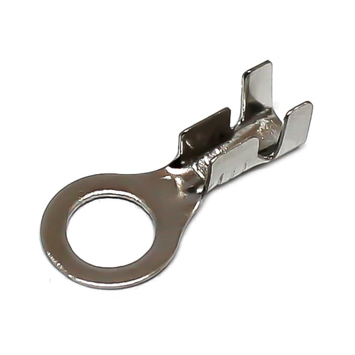DJ4311-5.2C-T - 16 to 14 AWG Ring Terminals, #10 Stud, Tin Plated Brass, Open Barrel, 100 Pieces