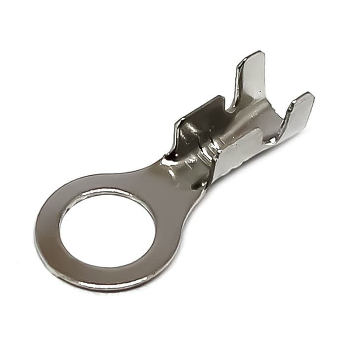 DJ4311-5.2B-T - 18 to 16 AWG Ring Terminals, #10 Stud, Tin Plated Brass, Open Barrel, 100 Pieces