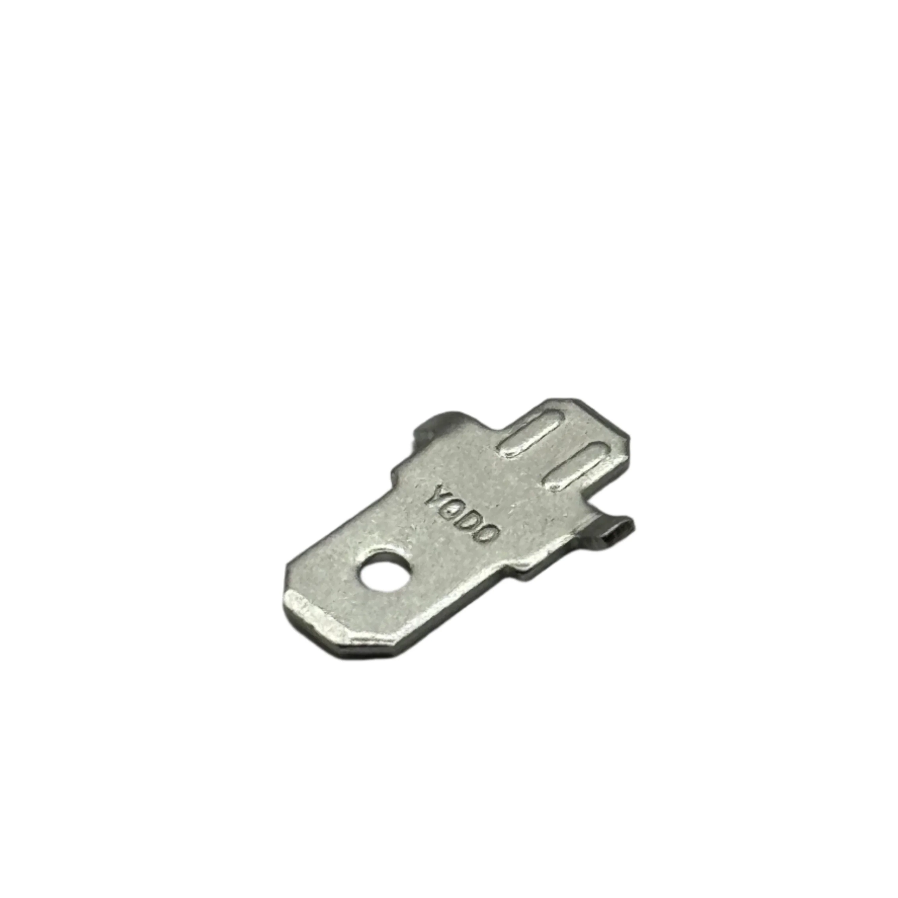 DJ6112-B6.3x0.8-T - 6.3mm Tab, Quick Connect Male Solder Connectors, Tin Plated Brass, 100 pieces