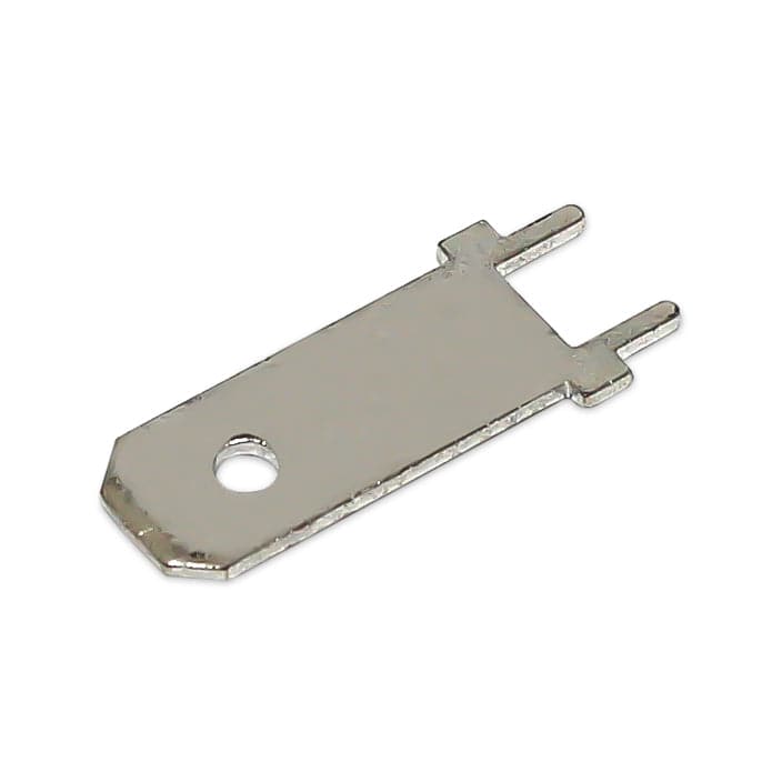 DJ6113-6.3x0.8-T - 6.3mm Tab, Quick Connect Male Solder Connectors, Tin Plated Brass, 100 pieces - Image 2