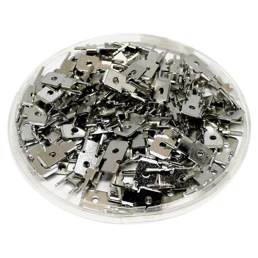 DJ6117-6.3x0.8-T - Tin Plated Brass Circuit Board Quick Disconnects, 6.3x0.8mm Tab, 100 Pieces - Image 2