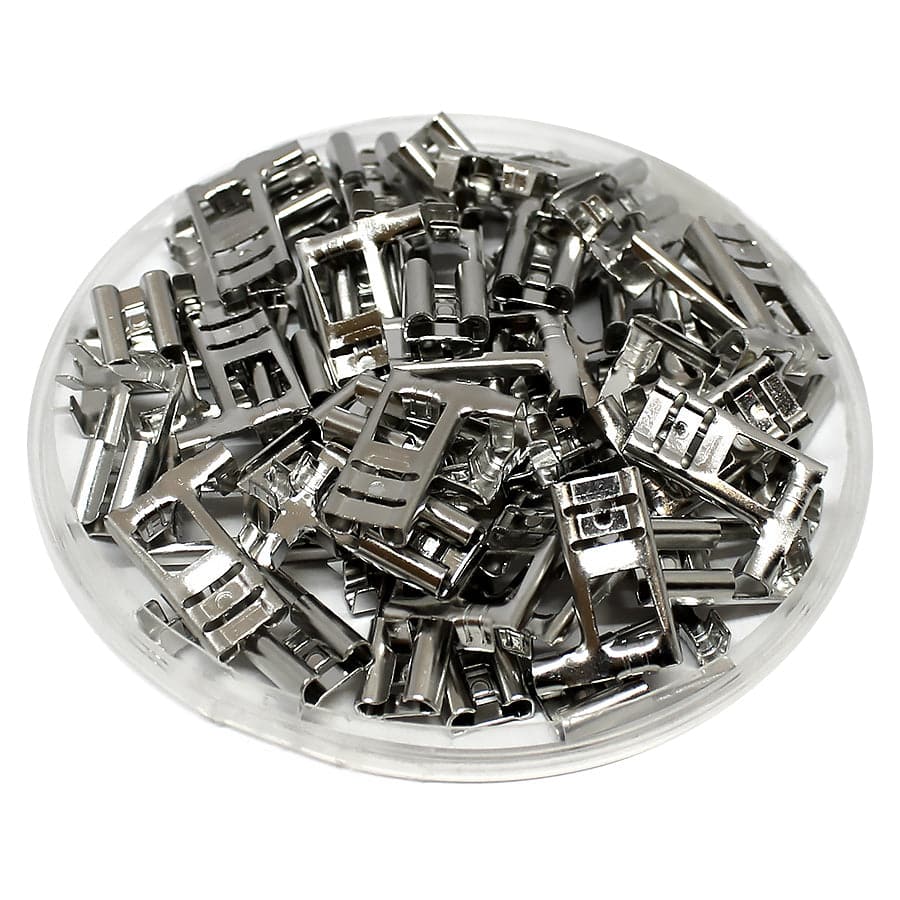 DJ6211-D6.3A-T - 22 to 18 AWG Flag Terminal Quick Disconnects, 90-Degree, Tin Plated Brass, 100 Pieces - Image 2