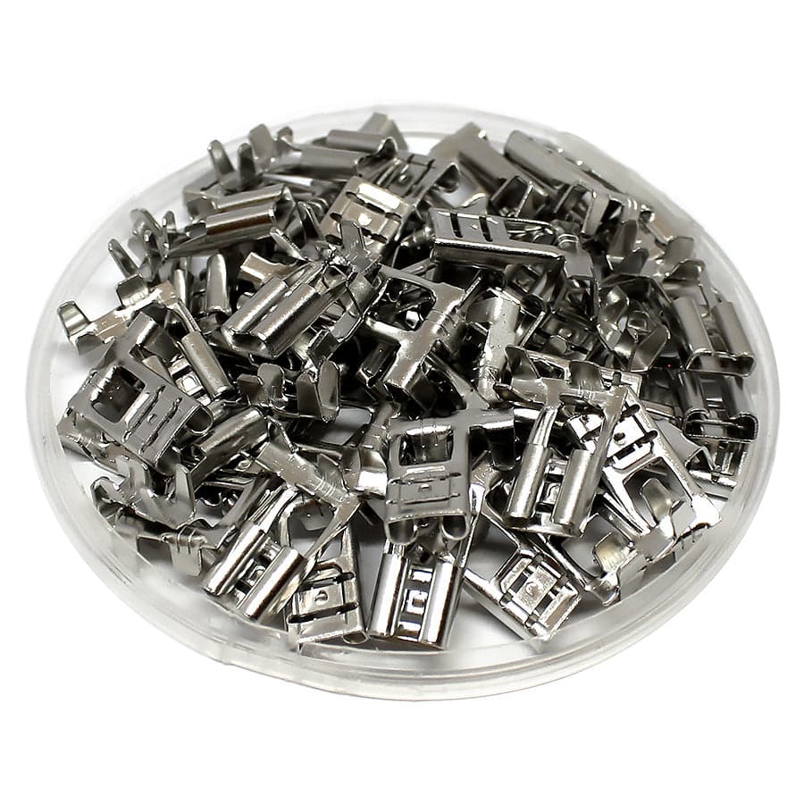 DJ6211-D6.3B-T - 18 to 16 AWG Flag Terminal Quick Disconnects, 90-Degree, Tin Plated Brass, 100 Pieces - Image 2