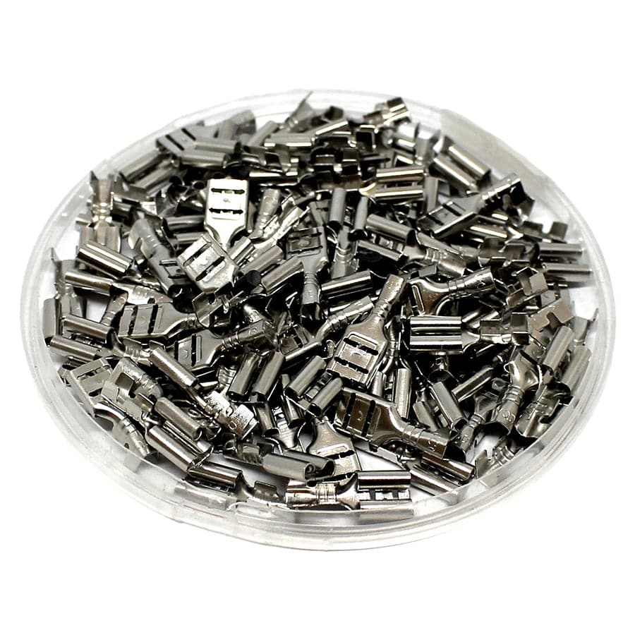 DJ622-D4.8Ax0.8 - 22 to 18 AWG Female Quick Disconnects, No Tin, Non Locking, 100 Pieces - Image 2