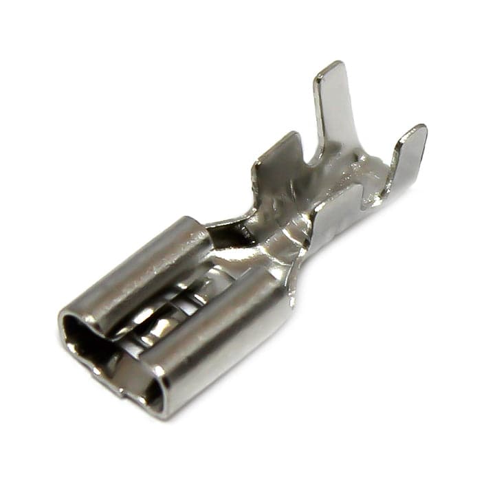 DJ622-D4.8B - 18 to 16 AWG Female Quick Disconnects, No Tin, Non Locking, 100 Pieces