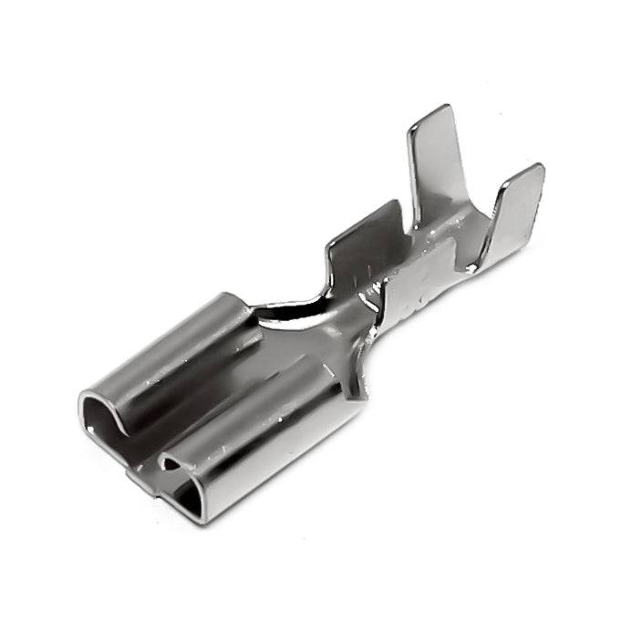 DJ626-D4.8B - 18 to 16 AWG Brass Female Quick Disconnects, Non Locking, 100 Pieces