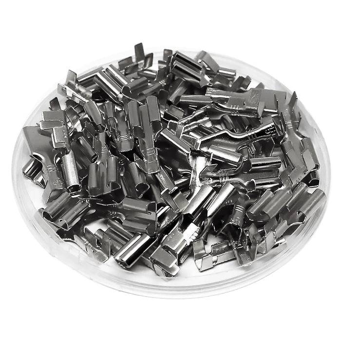 DJ626-D4.8B - 18 to 16 AWG Brass Female Quick Disconnects, Non Locking, 100 Pieces - Image 2