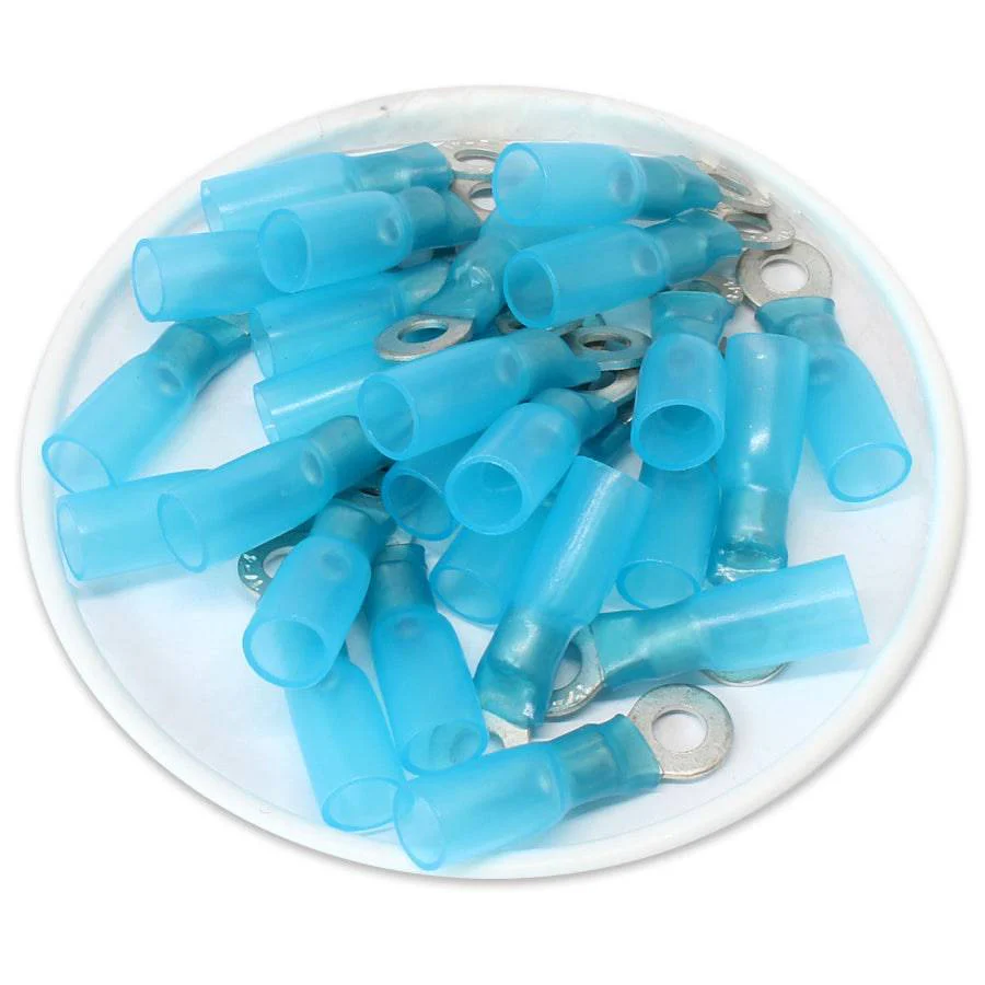 DSB08 - 16 to 14 AWG Heat Shrink Ring Terminals, #8 Stud, Polyolefin, 25 Pieces - Image 2
