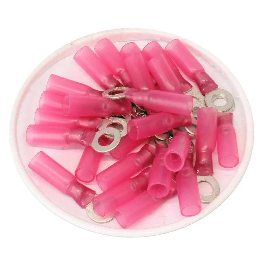 22 to 16 AWG Heat Shrink Ring Terminals, #10 Stud, Polyolefin, 25 Pieces - DSR10 - Image 2