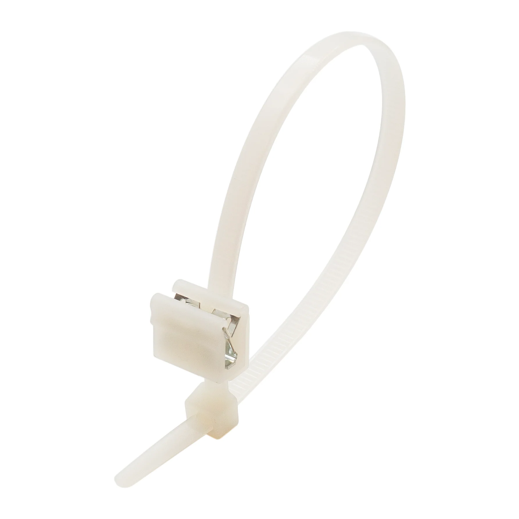 ECS280N - 11" Standard Cable Ties with Edge Clip Mount, 50-lb Tensile Strength, Natural, 100-Pack - Image 2