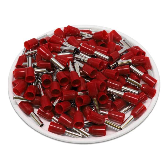 F25008R - 14 AWG Insulated Wire Ferrules, 8mm Pin, Red, 500 Pieces - Image 2