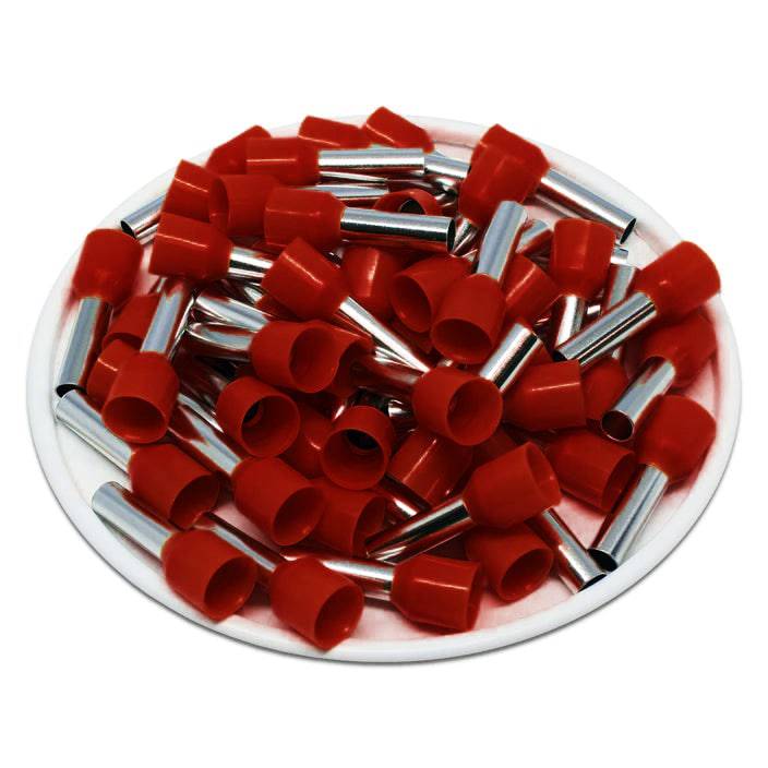 F60012R - 10 AWG Insulated Wire Ferrules, 12mm Pin, Red, 100 Pieces - Image 2