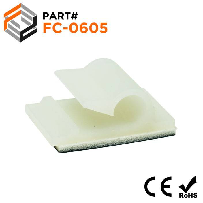 FC-0605 - Self-Adhesive Wire Clips, 100 Pieces