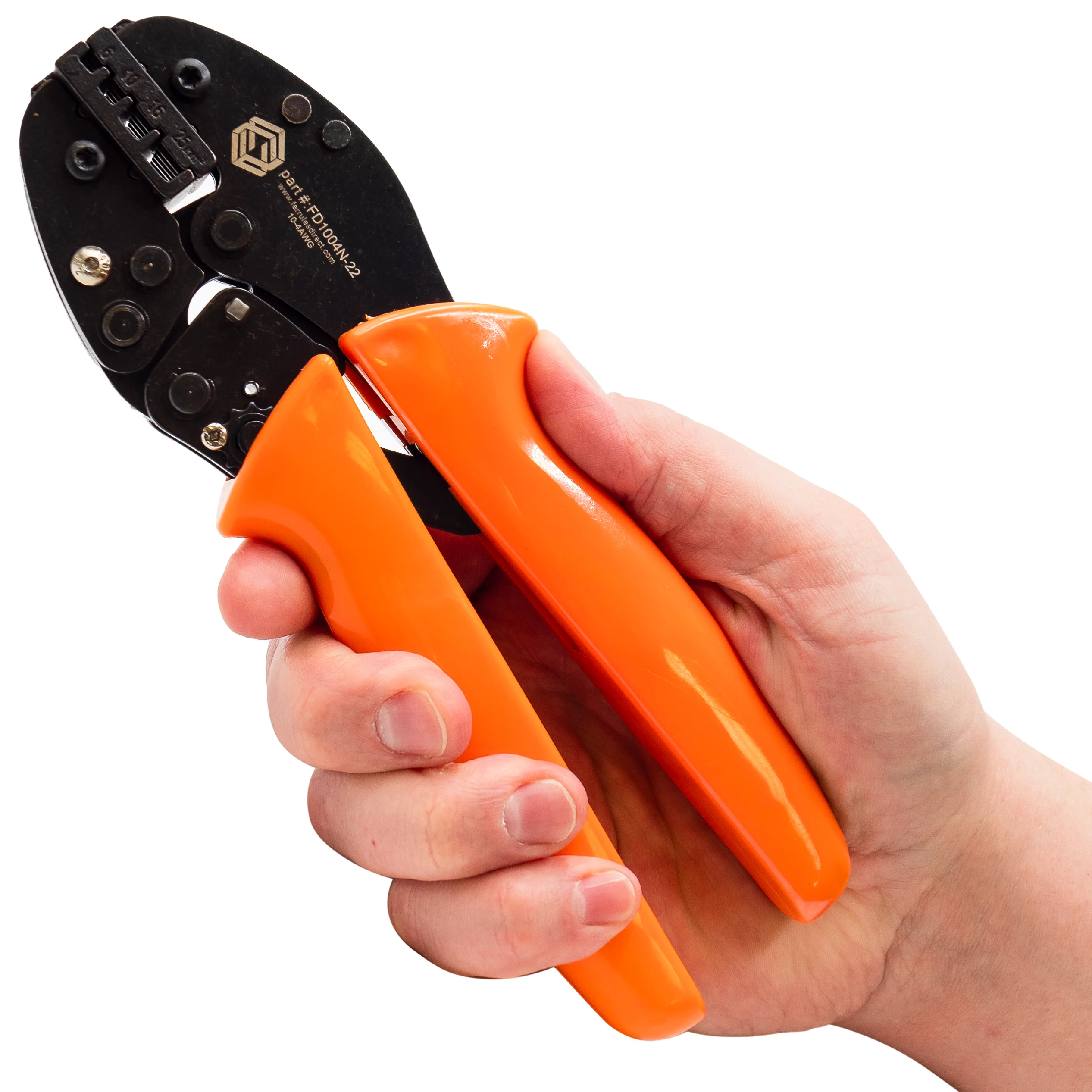 FD1004N-22 - 10 to 4 AWG Wire Ferrules Crimping Tool, Wide Crimp, Trapezoidal Crimp - 1 Piece - Image 3