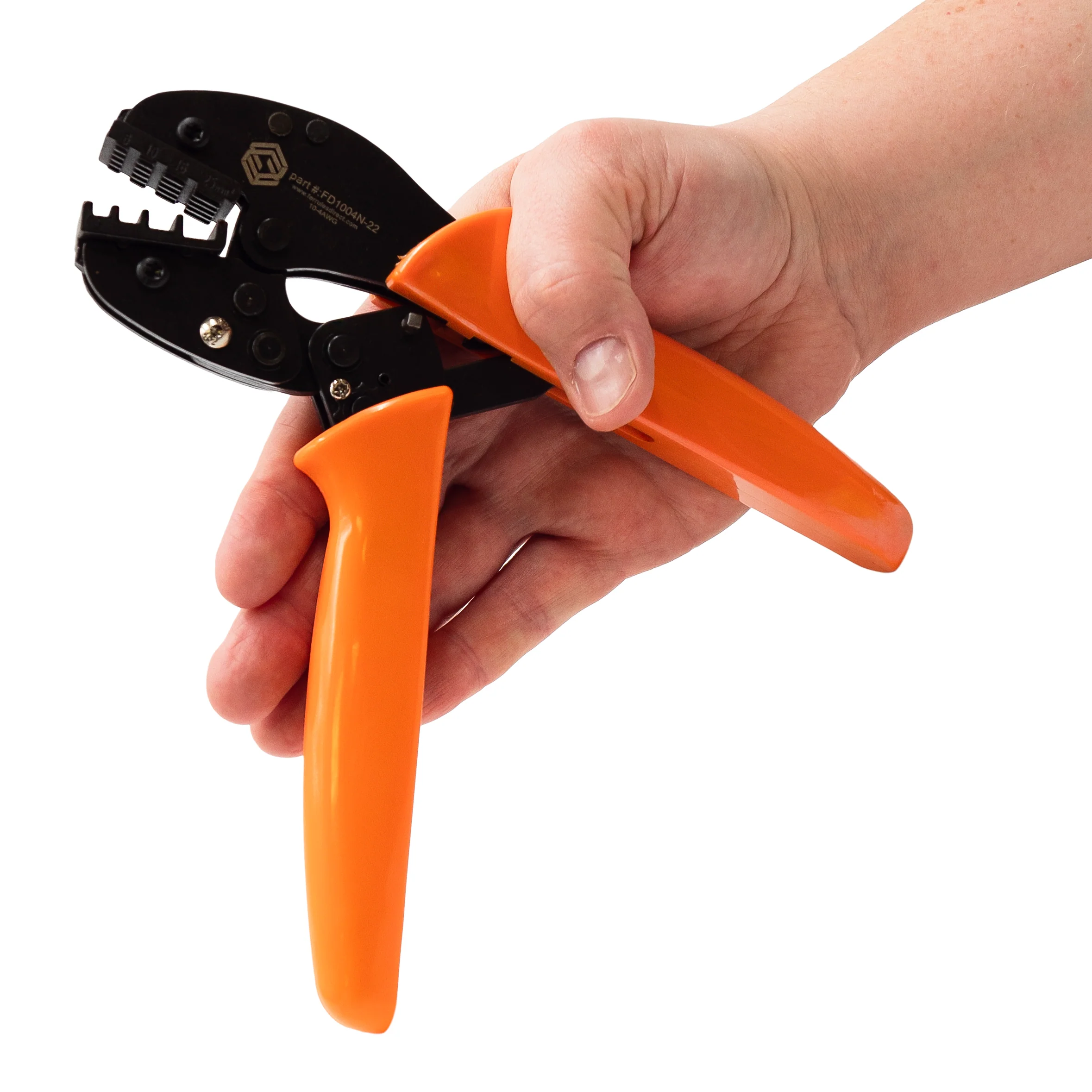 FD1004N-22 - 10 to 4 AWG Wire Ferrules Crimping Tool, Wide Crimp, Trapezoidal Crimp - 1 Piece - Image 4