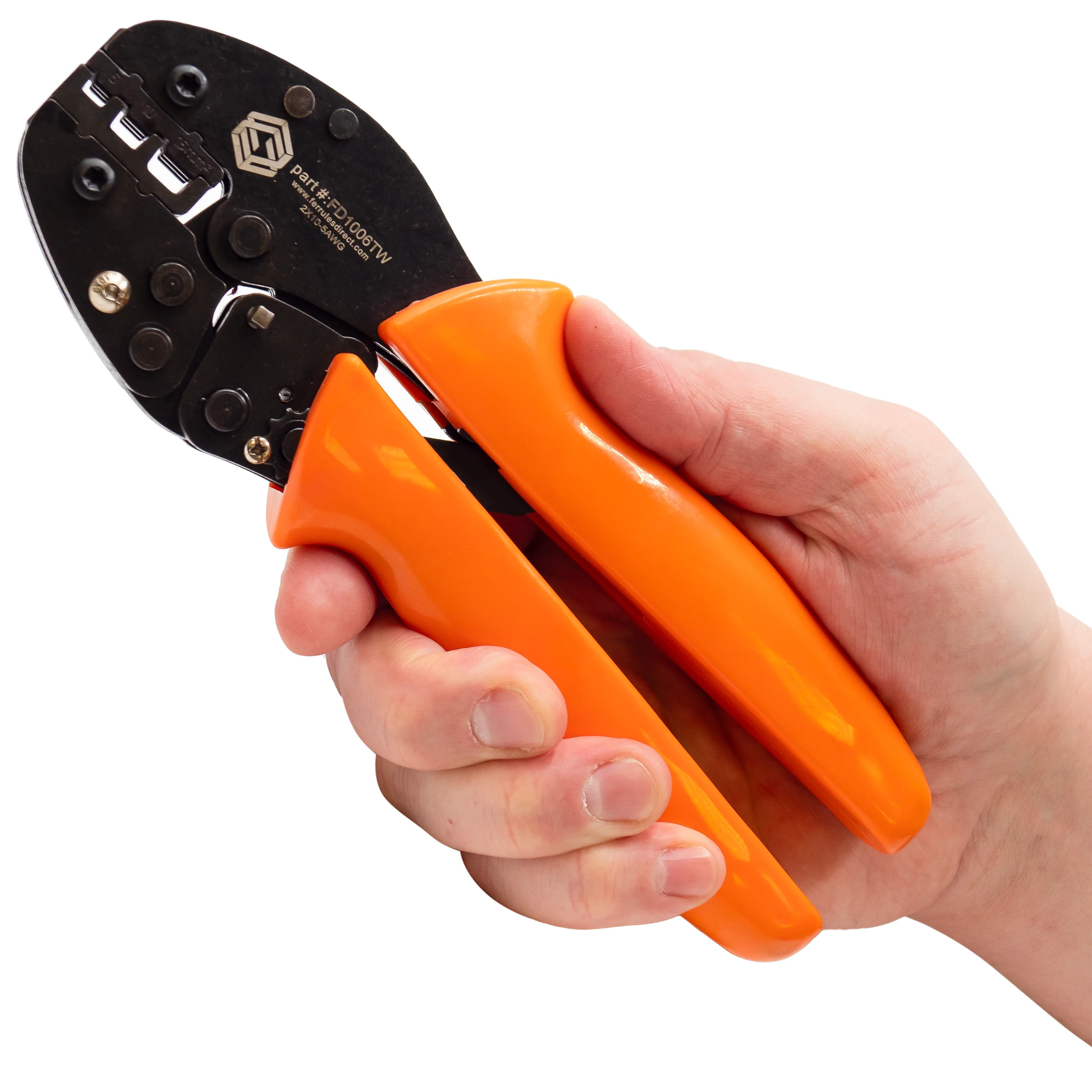 FD1006TW - 10 to 6 AWG Twin Wire Ferrules Crimping Tool, Heavy Duty, Trapezoidal Crimp, 1 Piece - Image 3