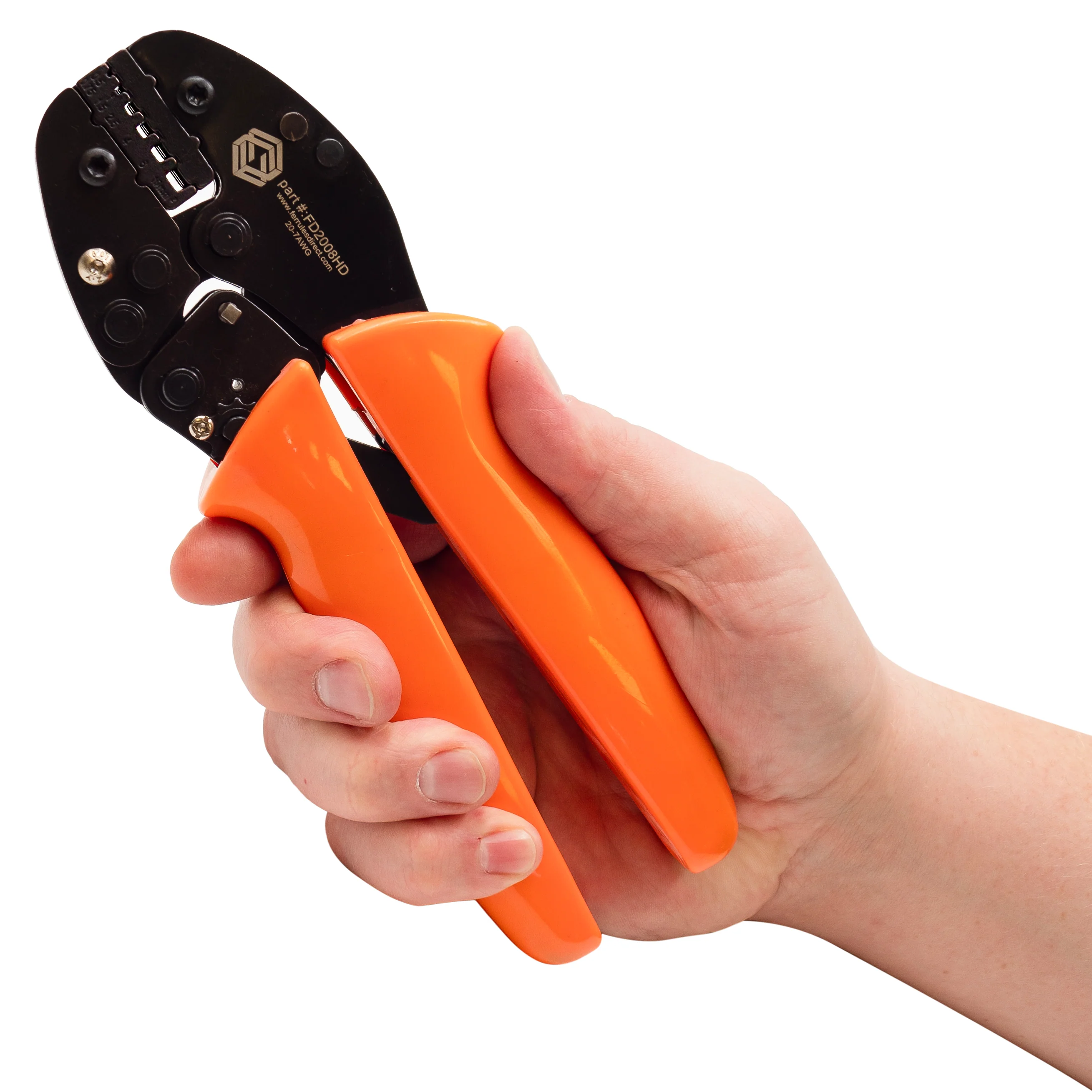 FD2008HD - 20 to 8 AWG Wire Ferrules Crimping Tool, Heavy Duty, Trapezoidal Crimp, 1 Piece - Image 3
