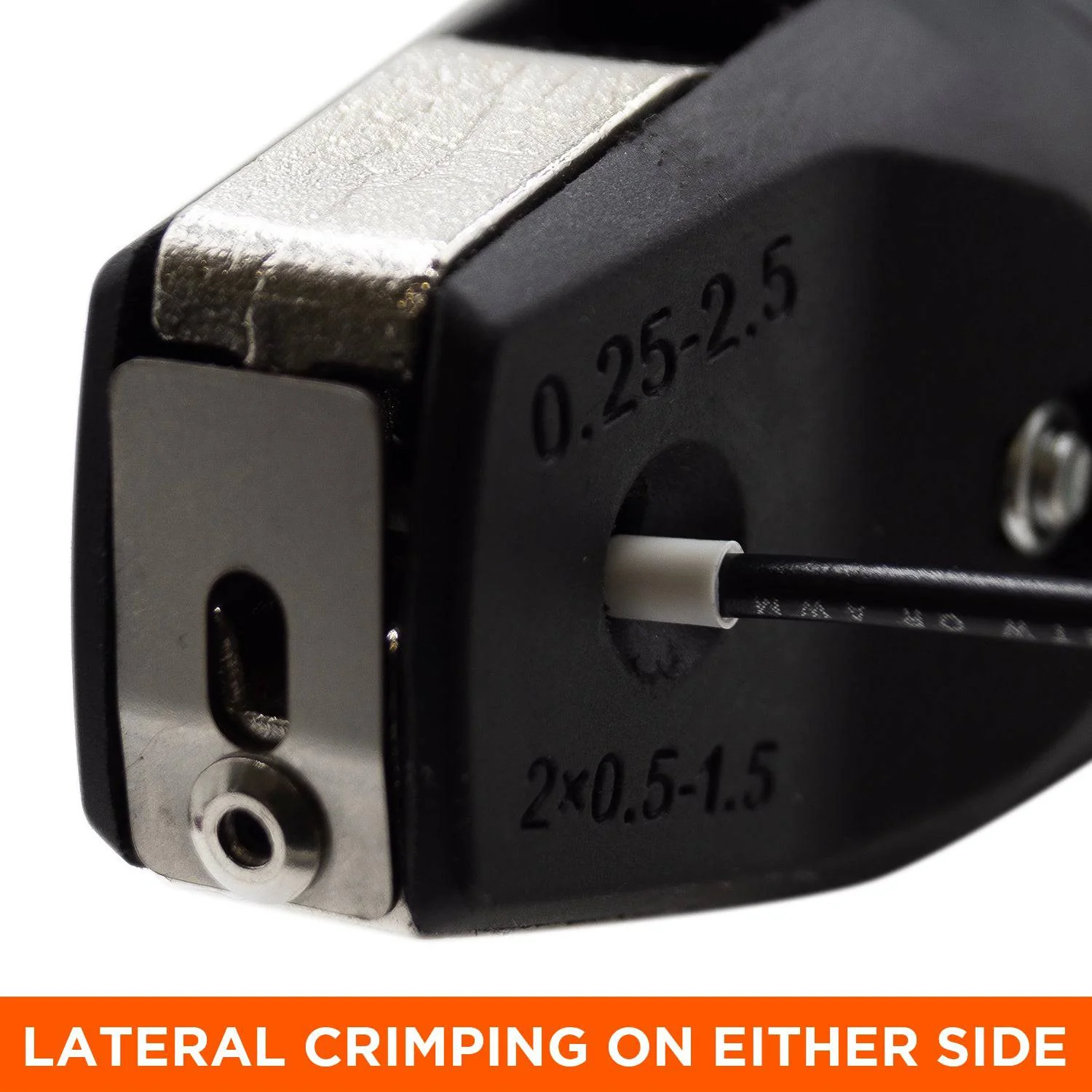 24 to 14 AWG Handheld Pneumatic Ferrule Crimping Machine, Trigger Activated, Trapezoidal Crimp - FD25P - Image 3