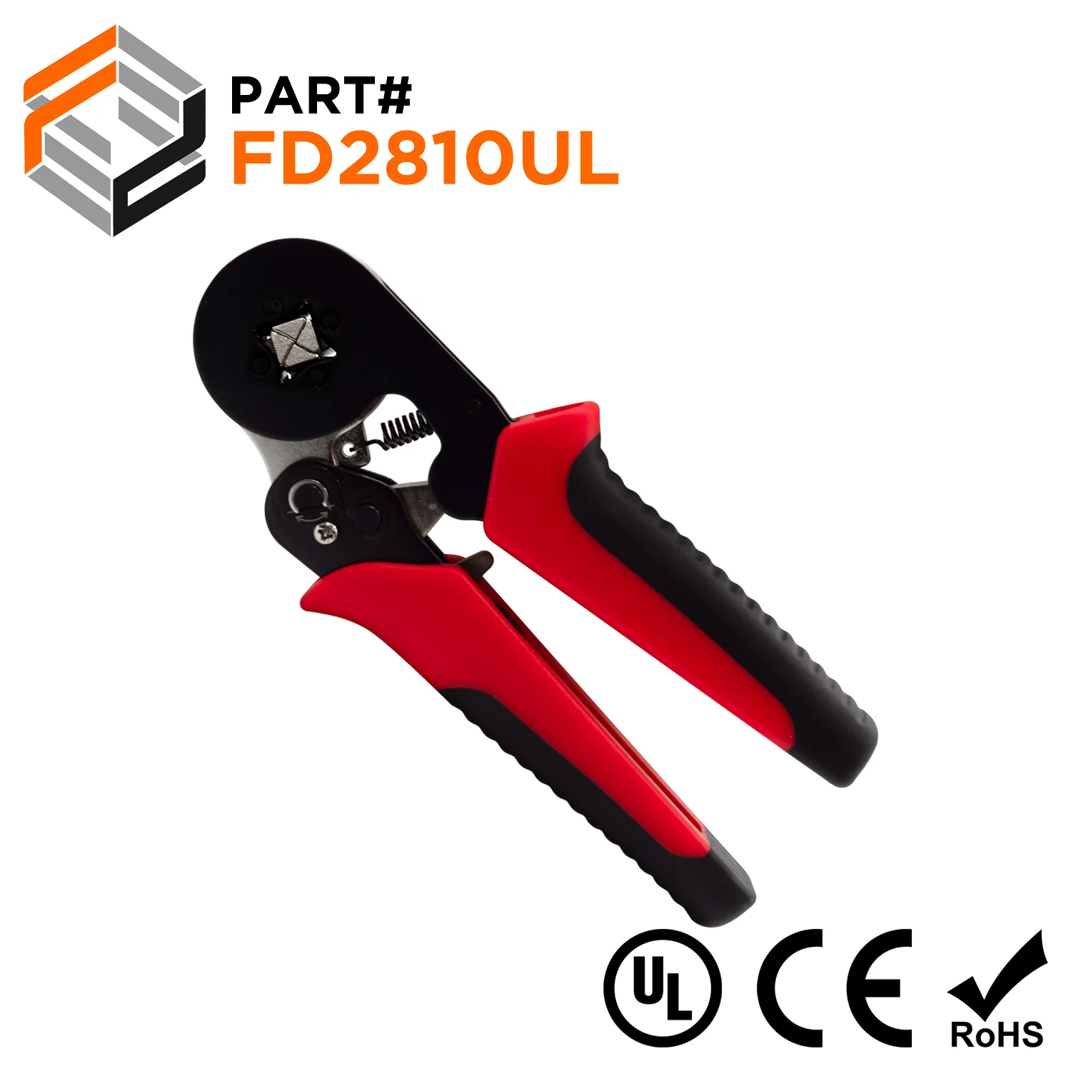 FD2810UL - 28 to 10 AWG Wire Ferrules Crimping Tool, Square Profile, Approved for UL Ferrules, Self-Adjusting, 1 Piece