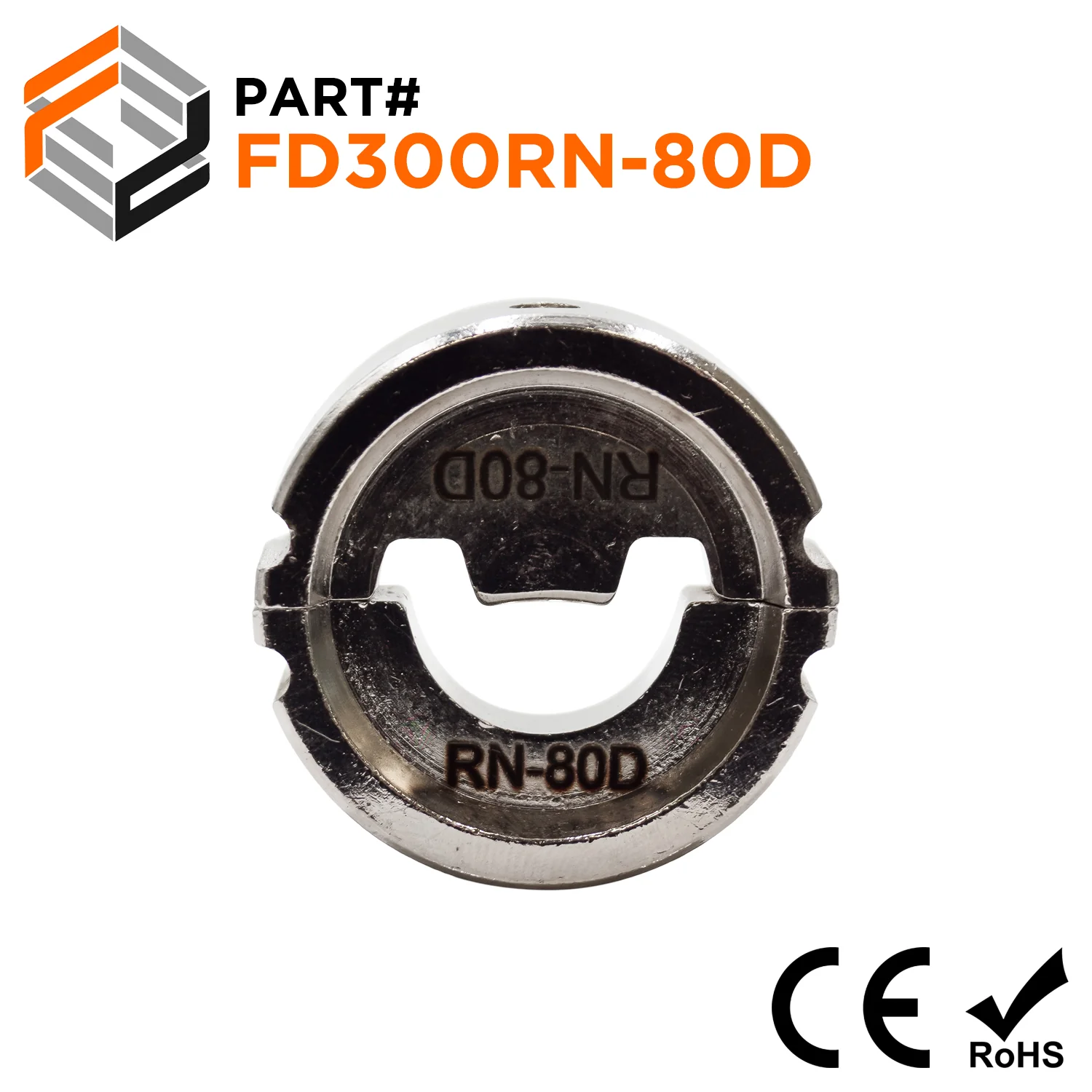 FD300RN-80D - 3/0 AWG Single Indent Crimping Die Set for FD300K Crimping Machine, 1 Piece