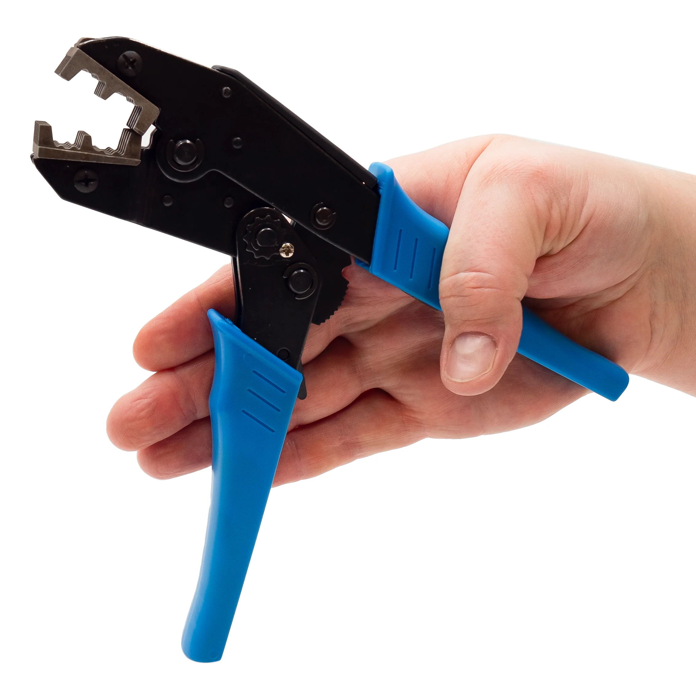 FD3550RV - 2 to 1 AWG Wire Ferrules Crimping Tool, Ratcheting, Bowtie Profile, 1 Piece - Image 4