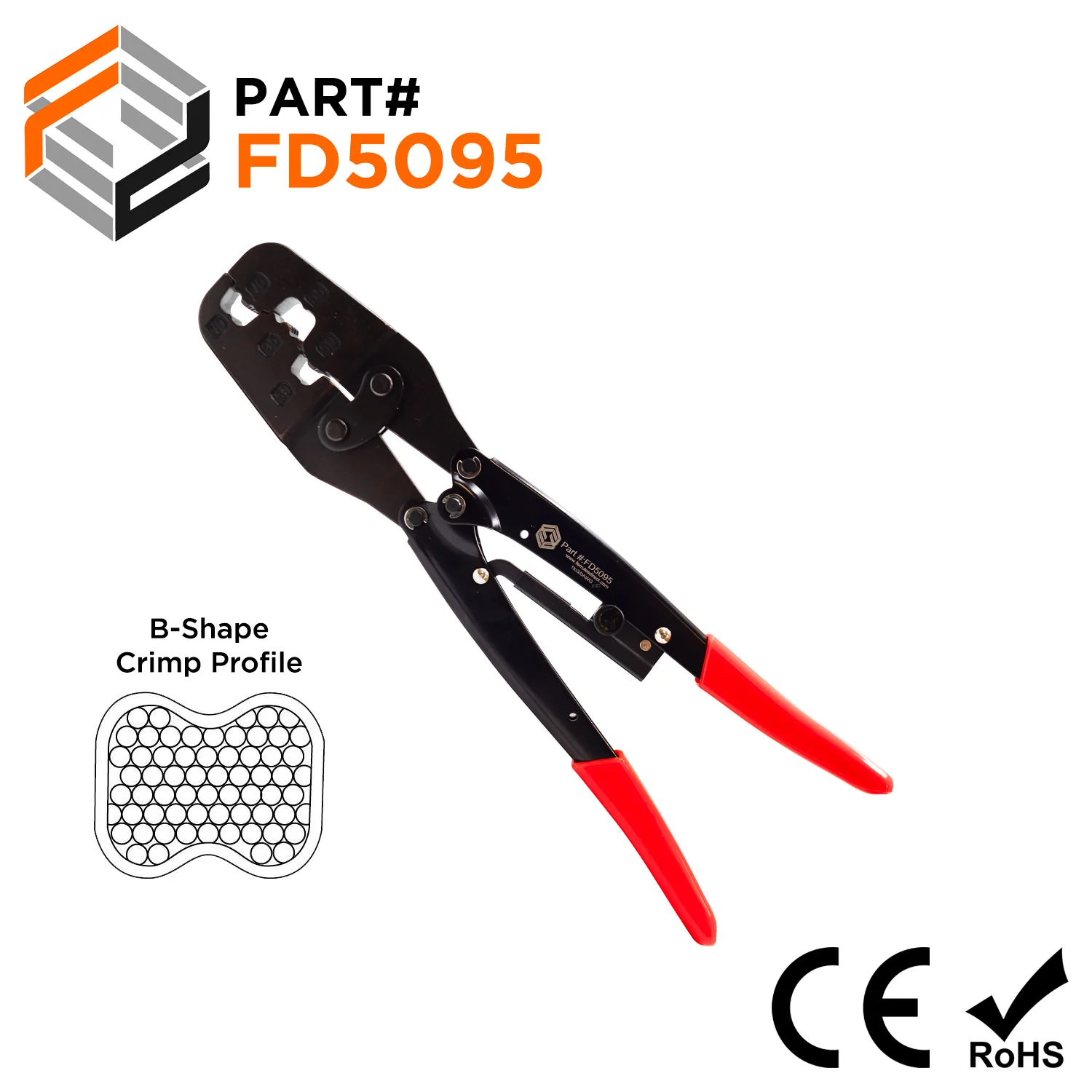 FD5095 - 1 AWG to 3/0 AWG Wire Ferrules Crimping Tool, Heavy Duty, XL Length, 1 Piece