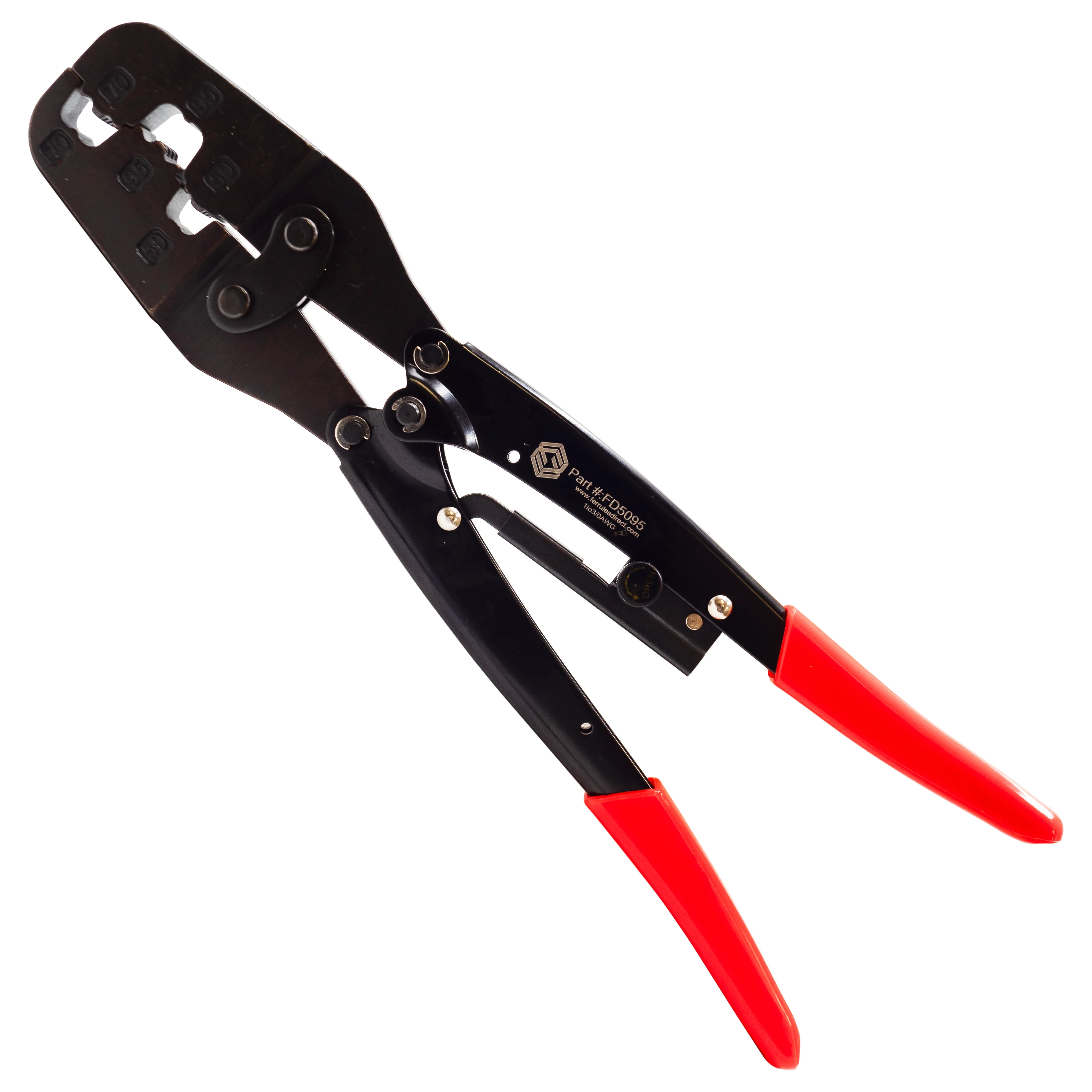 FD5095 - 1 AWG to 3/0 AWG Wire Ferrules Crimping Tool, Heavy Duty, XL Length, 1 Piece - Image 2
