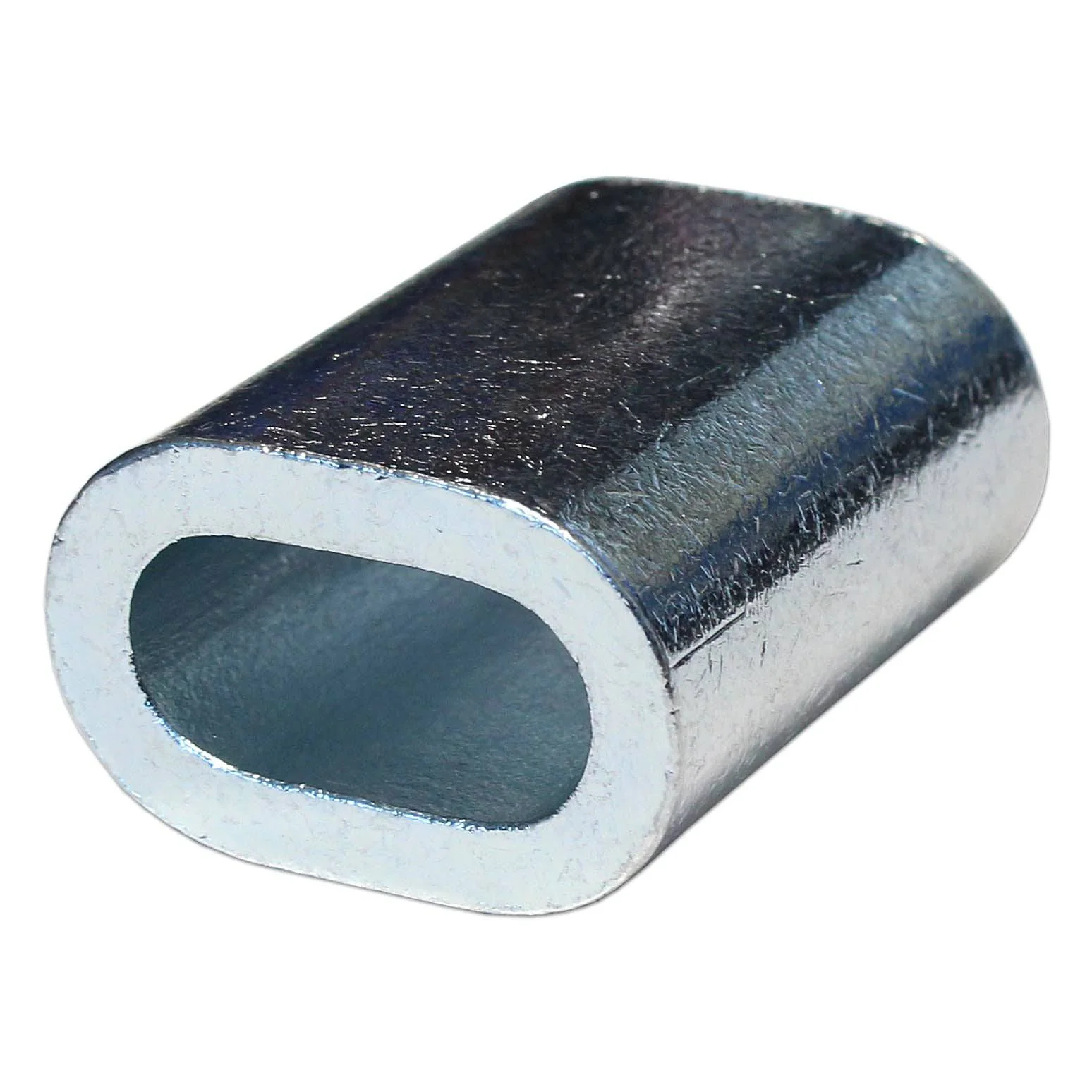 3/16" Wire Rope Swage Sleeves, Oval Shape, Zinc Plated Copper, 10 Pieces - FD710705