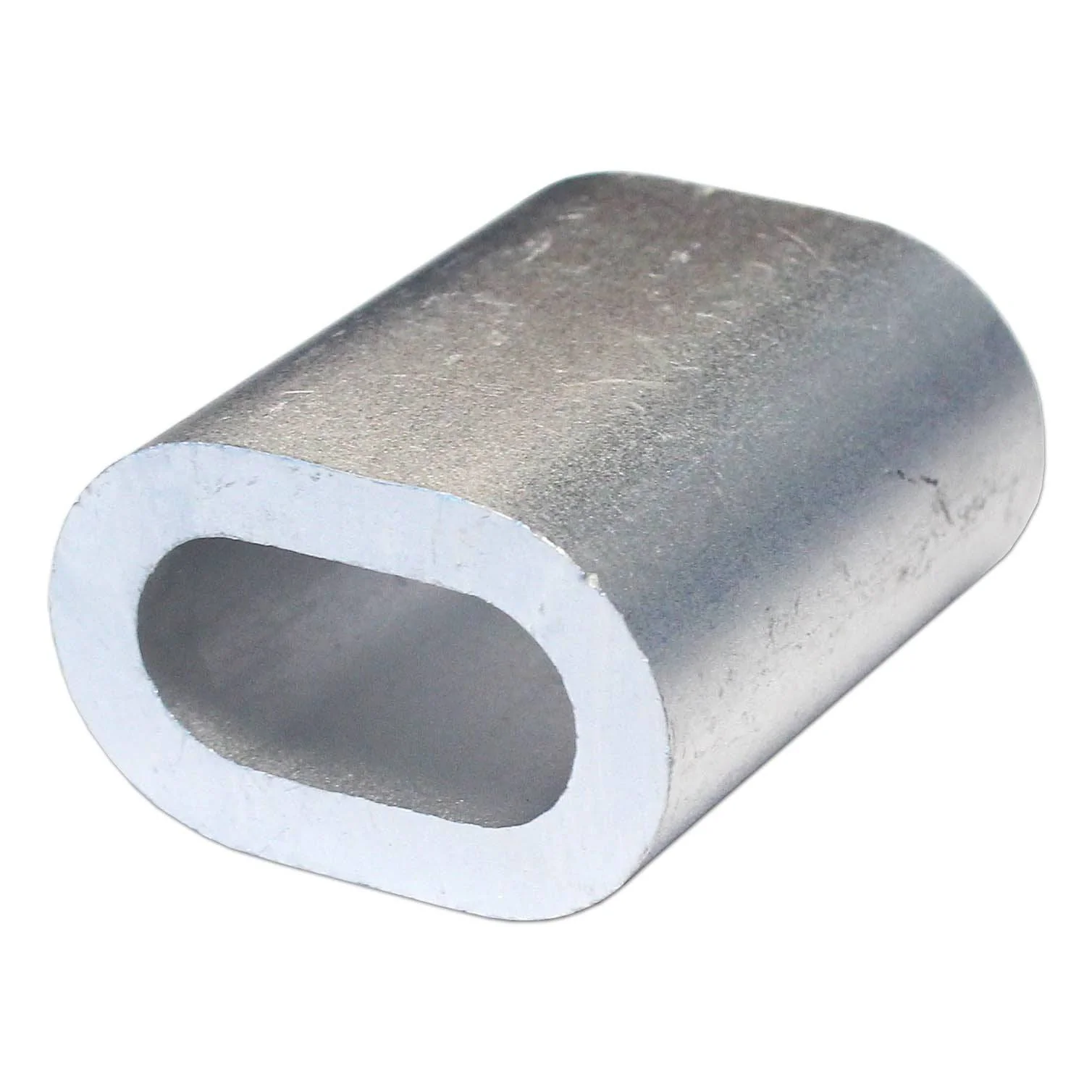 FD710803 - 1/8" Wire Rope Swage Sleeves, Oval Shape, Aluminum, 25 Pieces