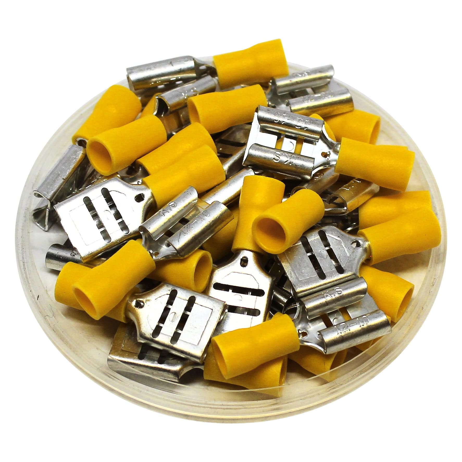 FDD5-312 - Vinyl Insulated Female Quick Disconnects - Double Crimp - 12-10 AWG
