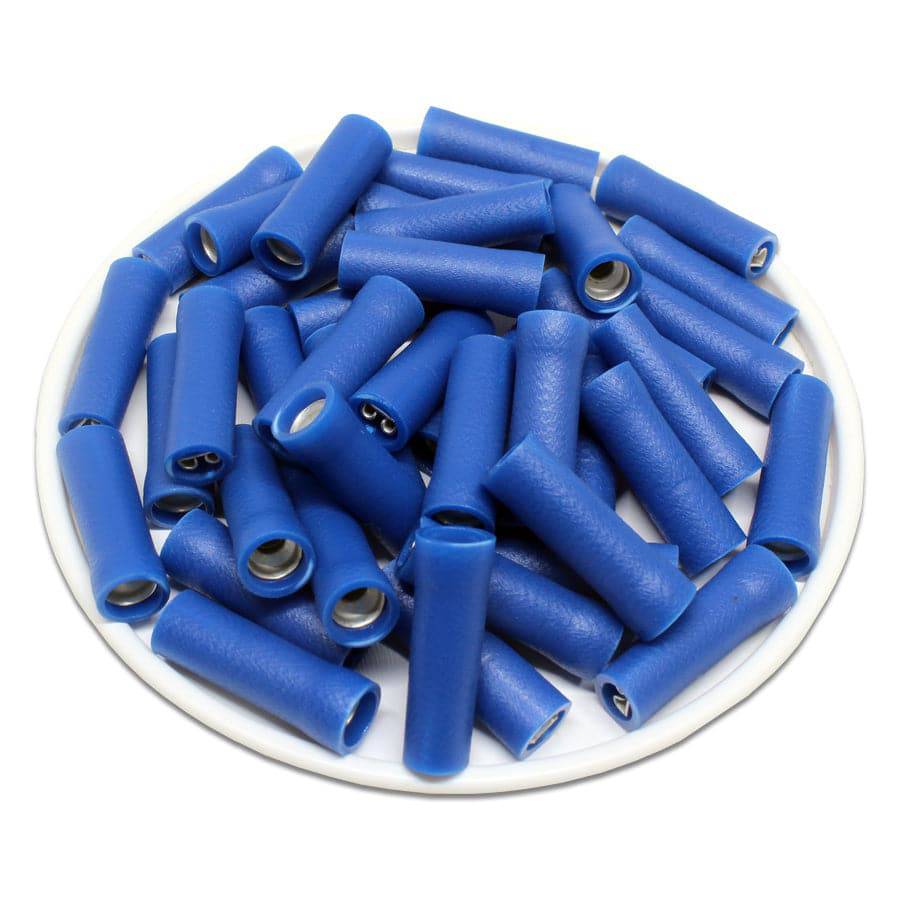 FDFD2-110(5) - Vinyl Fully Insulated Double Crimp Quick Disconnects - 16-14 AWG - Female