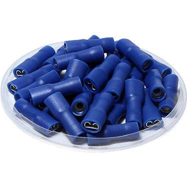 FDFD2-187(5) - Vinyl Fully Insulated Double Crimp Quick Disconnects - 16-14 AWG - Female