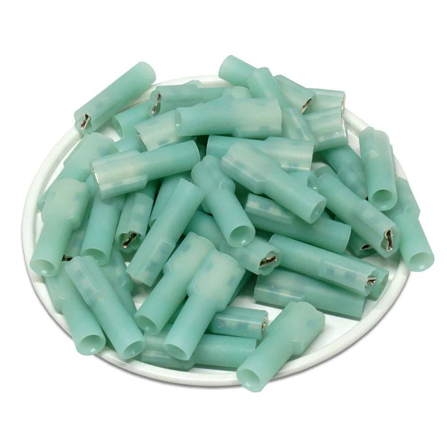 FDFNY2-187(5) - 16 to 14 AWG Nylon Insulated Quick Disconnects, Female, Fully Insulated, 100 Pieces
