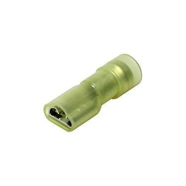FDFNYD5-250 - 12 to 10 AWG Nylon Insulated Quick Disconnects, Female, Fully Insulated, Yellow, Double Crimp, 50 Pieces - Image 2