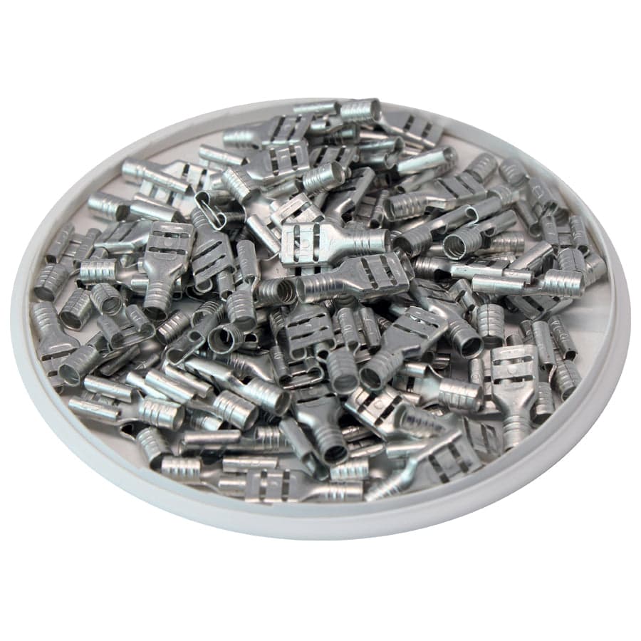 16 to 14 AWG Non Insulated Female Quick Disconnects, NEMA Tab: .187", 100 Pieces - FDN2-187(5)