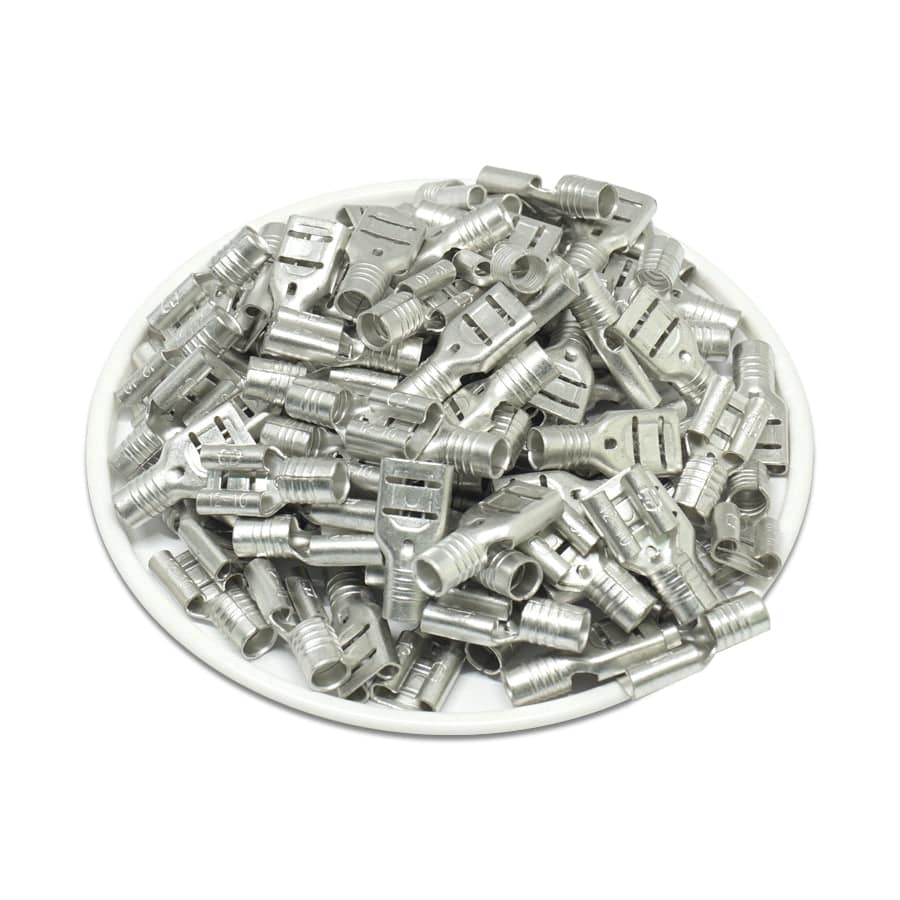FDN5-250 - 12 to 10 AWG Non Insulated Female Quick Disconnects, NEMA Tab: .250", 100 Pieces