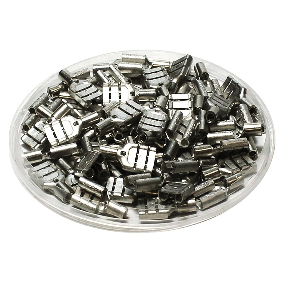 FDNDX1-187(5) - Non Insulated Quick Disconnects - 22-16 AWG - Double Crimp
