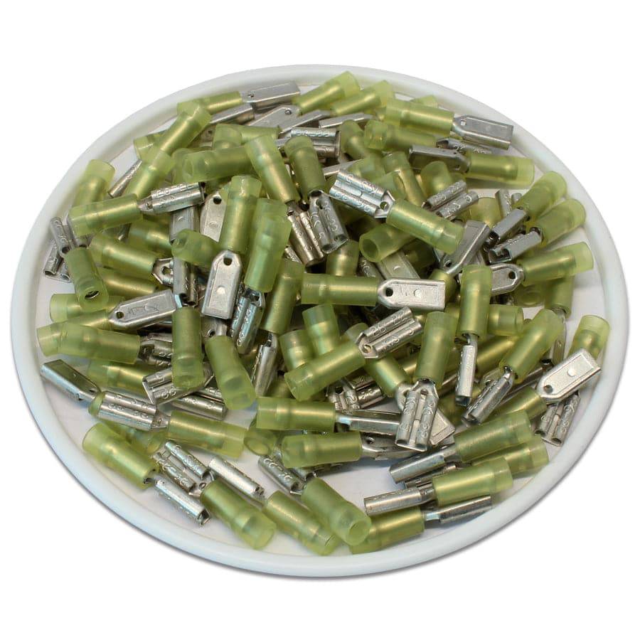 FDNYD05-110(5) - Nylon Insulated Female Quick Disconnect - Double Crimp - 26-22 AWG