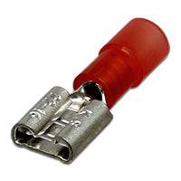 FDNYD1-250 - Nylon Insulated Female Quick Disconnects - Double Crimp - 22-16 AWG - Image 2