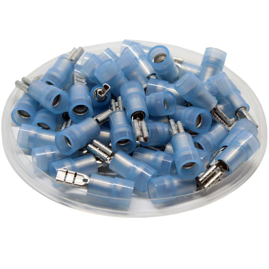 FDNYD2-250 - Nylon Insulated Female Quick Disconnects - Double Crimp - 16-14 AWG