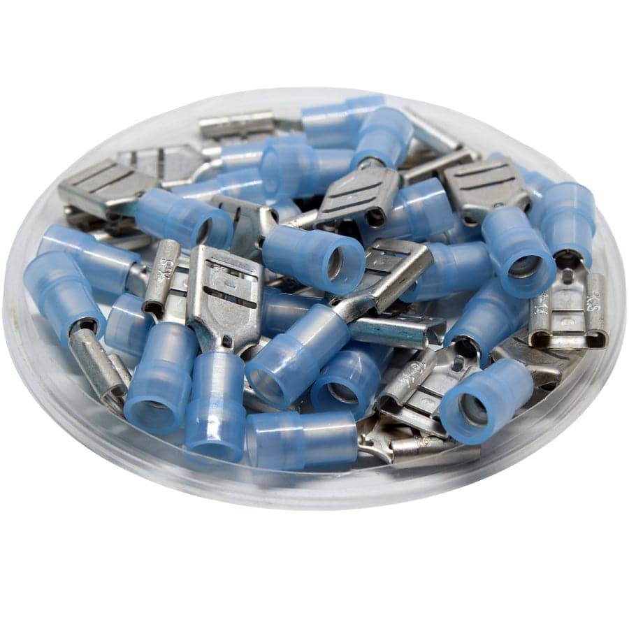FDNYD2-312 - Nylon Insulated Female Quick Disconnects - Double Crimp - 16-14 AWG