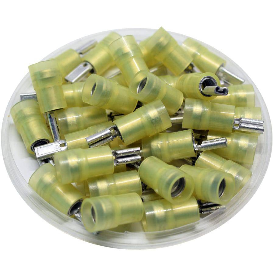 FDNYD5-110(5) - Nylon Insulated Female Quick Disconnects - Double Crimp - 12-10 AWG